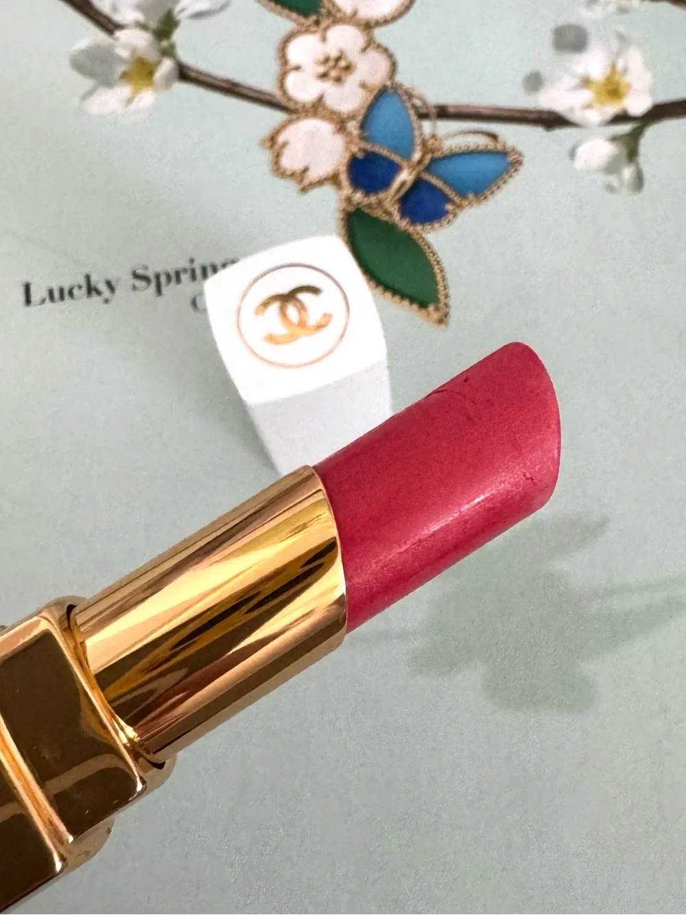 CHANEL Rouge Coco Baume Tinted Lip Balm 918 My Rose - White & Gold Tube